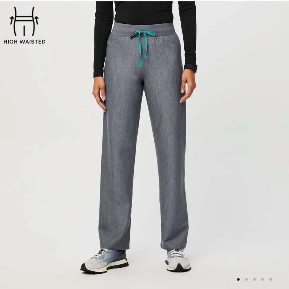 Figs Livingston High-Waisted Scrub Pants Graphite Gray Women’s Size Small Petite - Picture 6 of 10